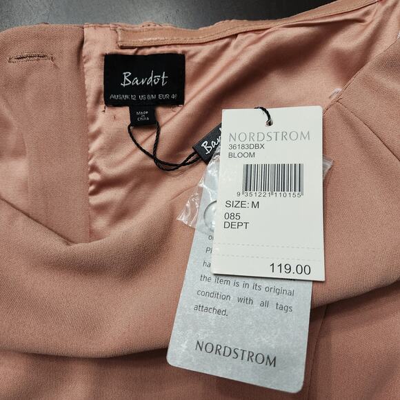 NWT Bardot Solange Off The Shoulder Midi Dress Size 8/Medium - Picture 6 of 7